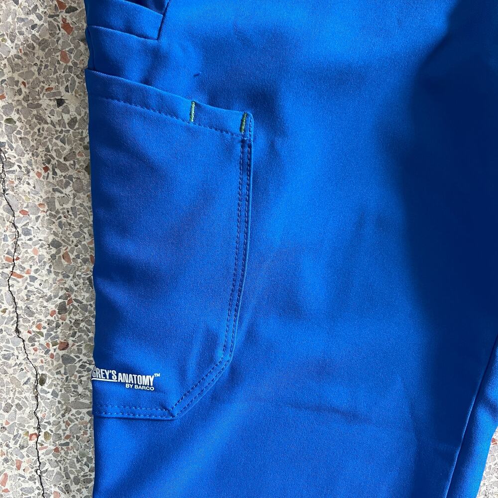 Grey’s Anatomy Evolve Scrub Pants XXS Royal Blue Stretch Cargo Jogger - Picture 11 of 16